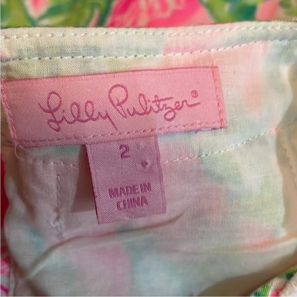 Lilly Pulitzer Gabby Shift Dress in Raz Berry Catty Shack Size 2 Pink Green - Picture 4 of 6